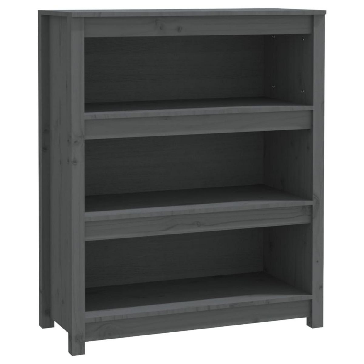 VIDAXL Bibliotheque Gris 80x35x97 cm Bois de pin massif