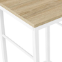 Voir la diapositive 5 : ID MARKET Lot de 4 tabourets de bar DETROIT design industriel bois et métal blanc