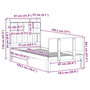 Voir la diapositive 6 : VIDAXL Lit bibliotheque sans matelas blanc 75x190cm bois de pin massif