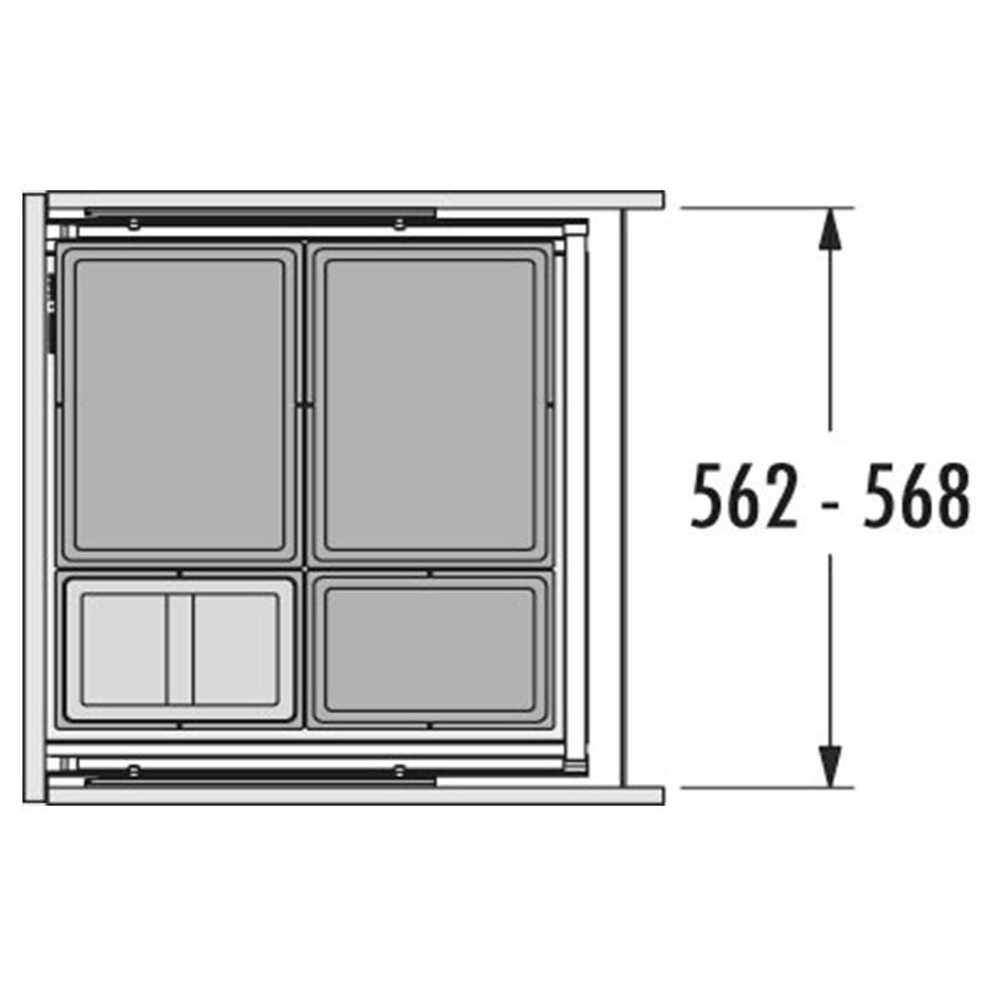 Voir la diapositive 5 : HAILO Poubelle de cuisine encastrable as allegro s295 2x18l + 2x8l hailo