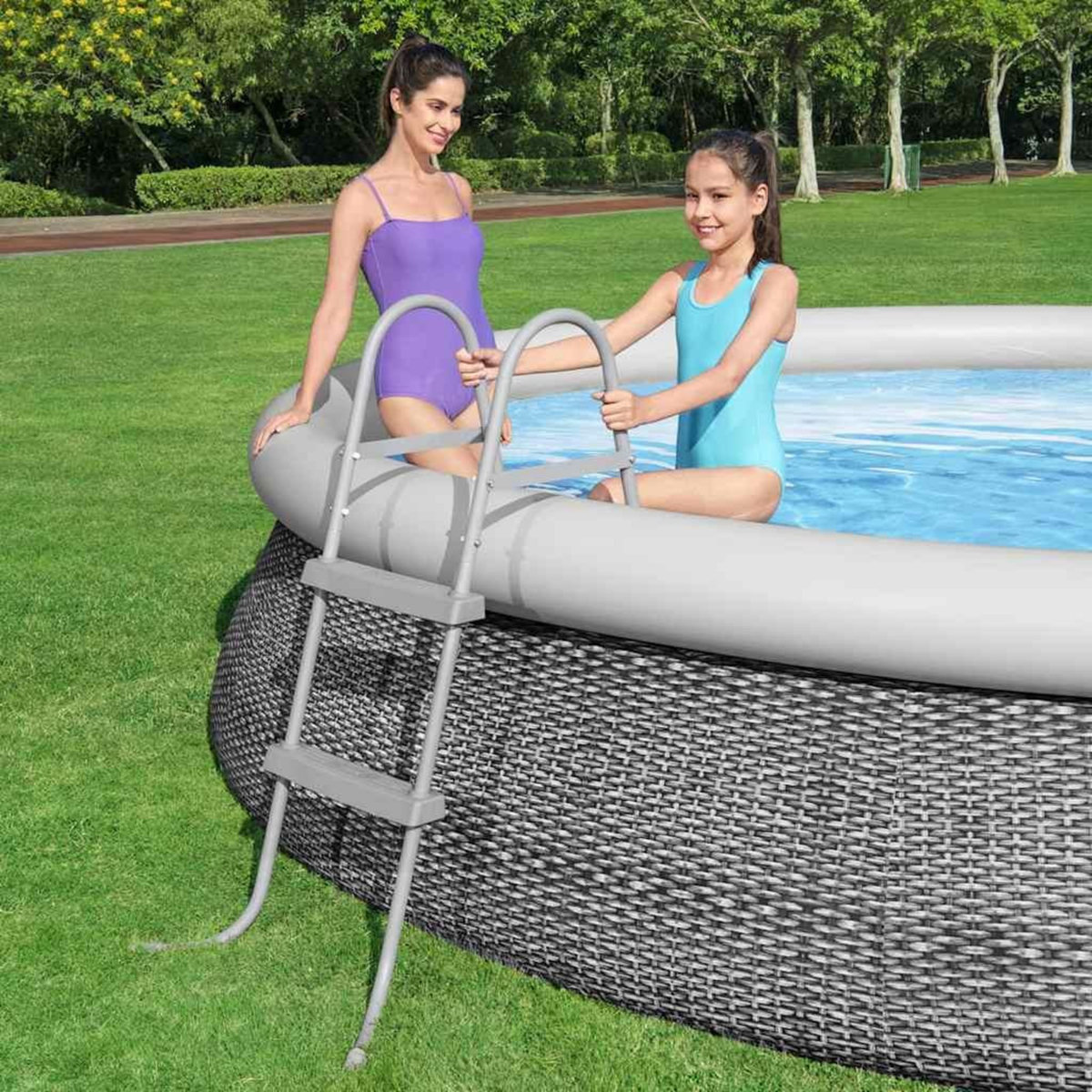 BESTWAY Bestway Echelle de piscine a 2 marches Flowclear 84 cm