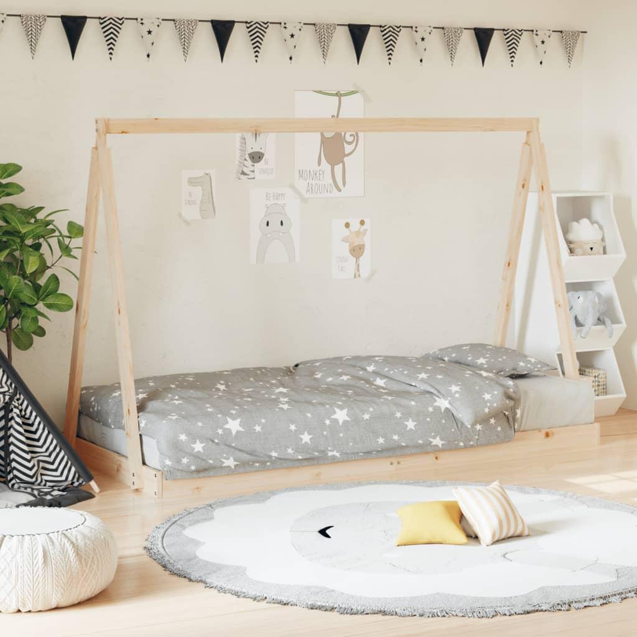 VIDAXL Cadre de lit pour enfants 90x200 cm bois de pin massif