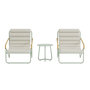 Voir la diapositive 2 : Paris Prix Salon de Jardin Lounge  Ithaka  100cm Beige & Vert