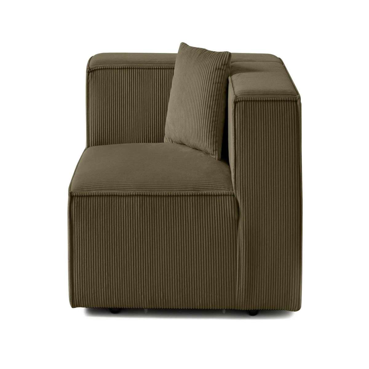 LISA DESIGN Arty - module d'assise gauche - en velours côtelé