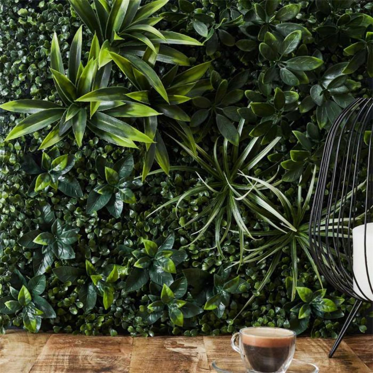 Paris Prix Mur Végétal Artificiel  Panache  50x50cm Vert