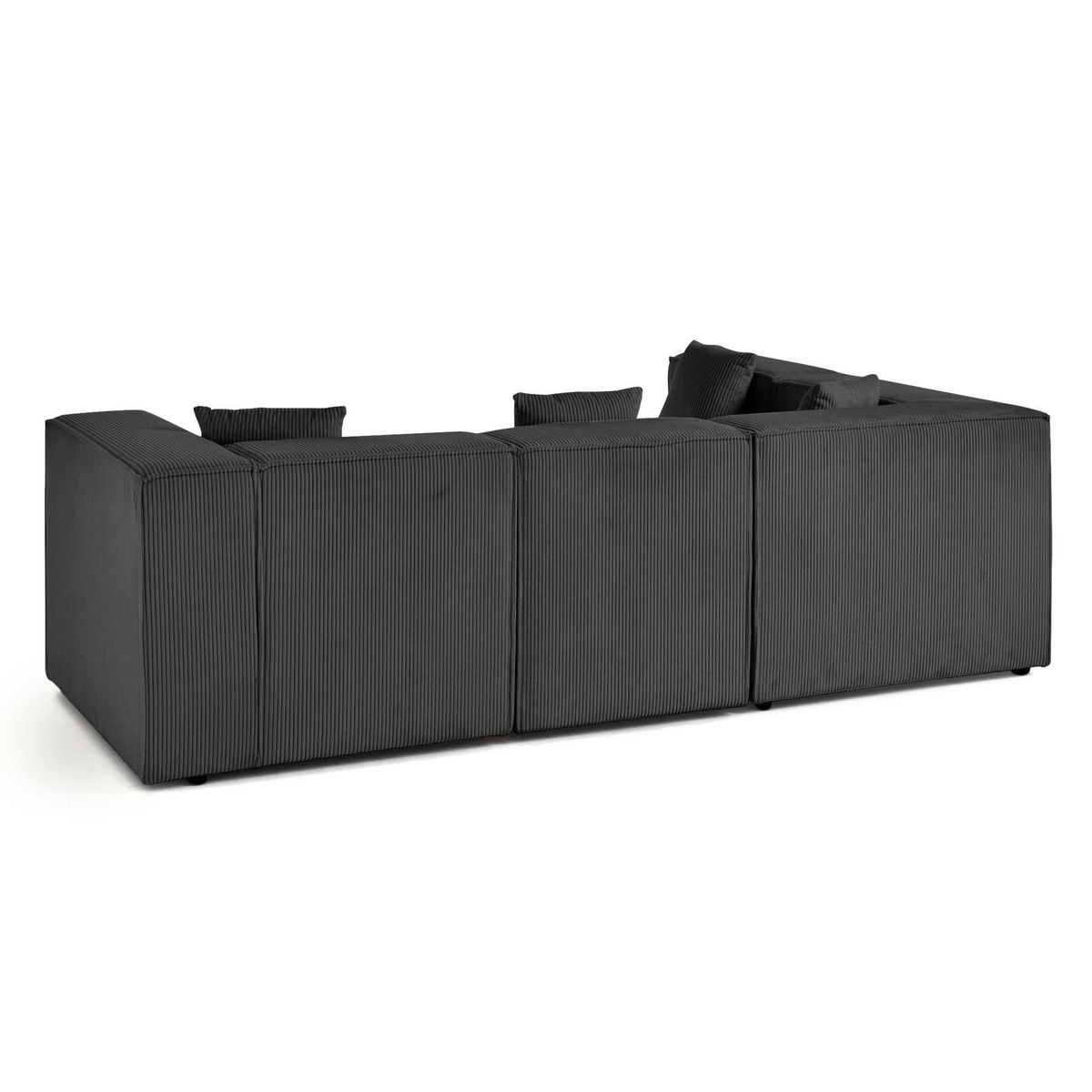 LISA DESIGN Arty - canapé modulable d'angle gauche 4 places - en velours côtelé