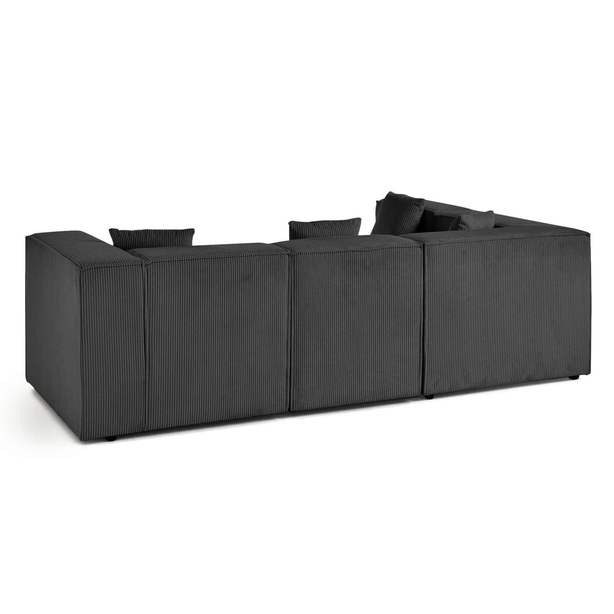 LISA DESIGN Arty - canapé modulable d'angle gauche 4 places - en velours côtelé