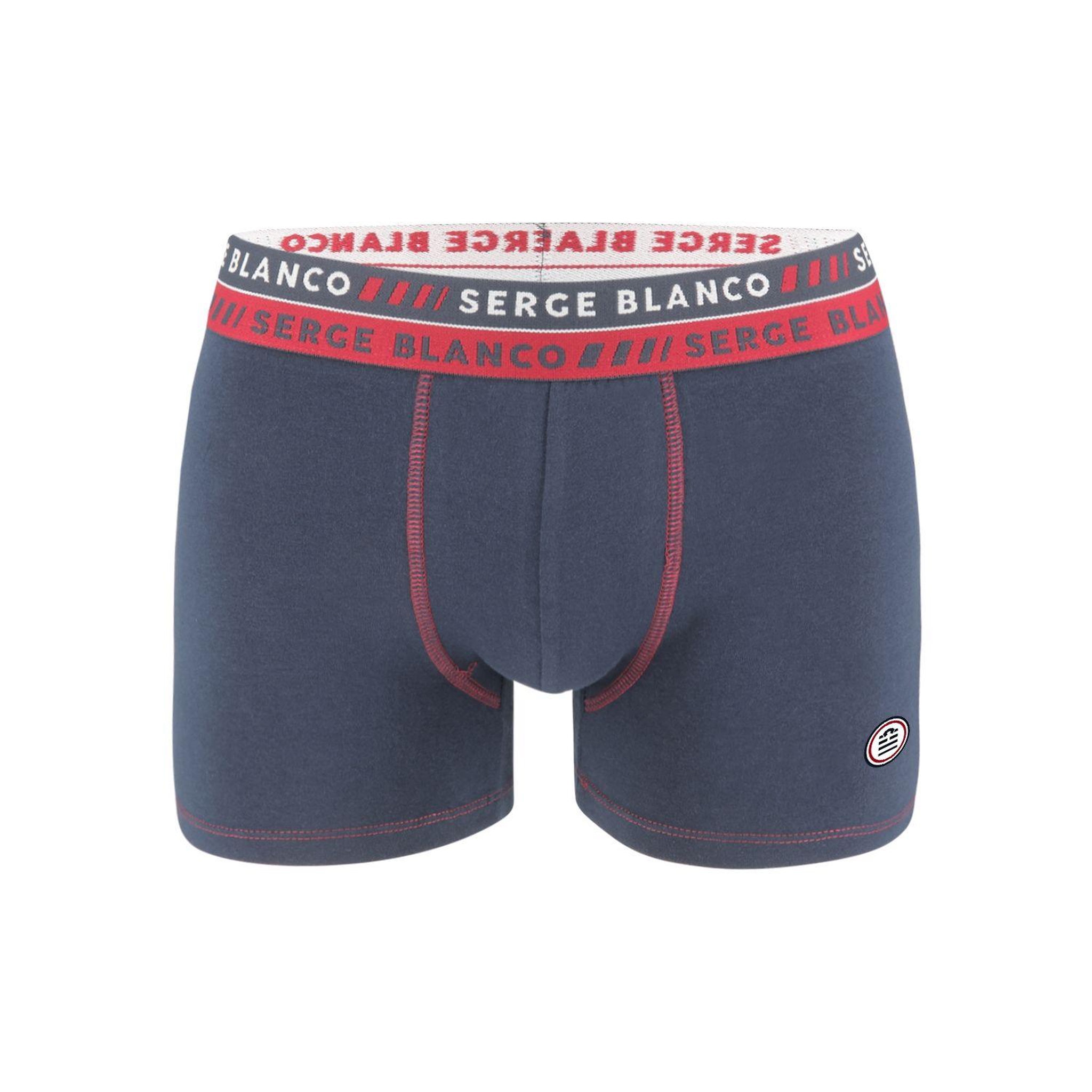 Voir la diapositive 4 : SERGE BLANCO Lot de 8 boxers homme en coton