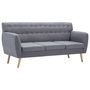 Voir la diapositive 2 : VIDAXL Canape a 3 places revetement en tissu 172x70x82 cm gris clair