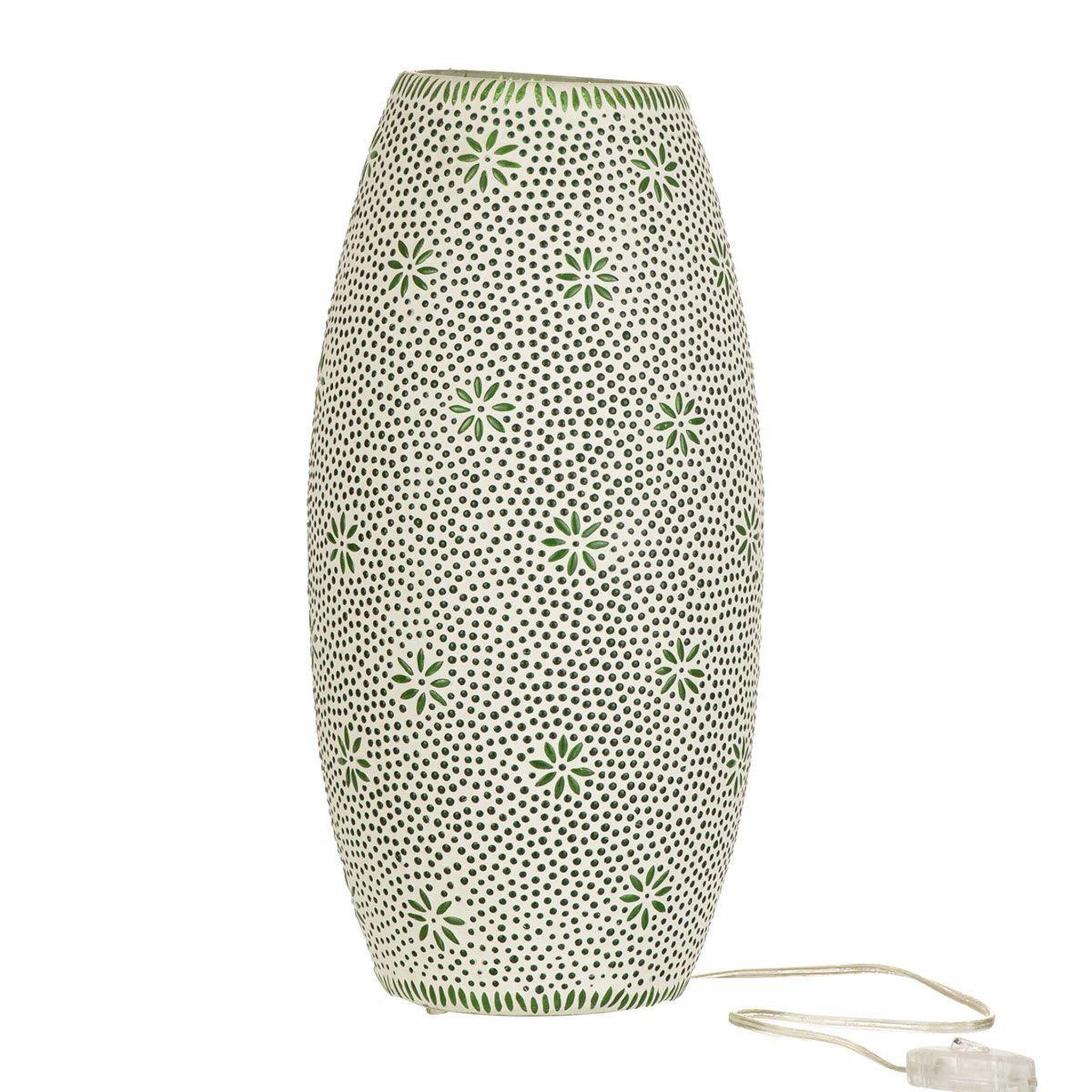 Voir la diapositive 1 : J-LINE Lampe à poser en verre  bram  41cm vert
