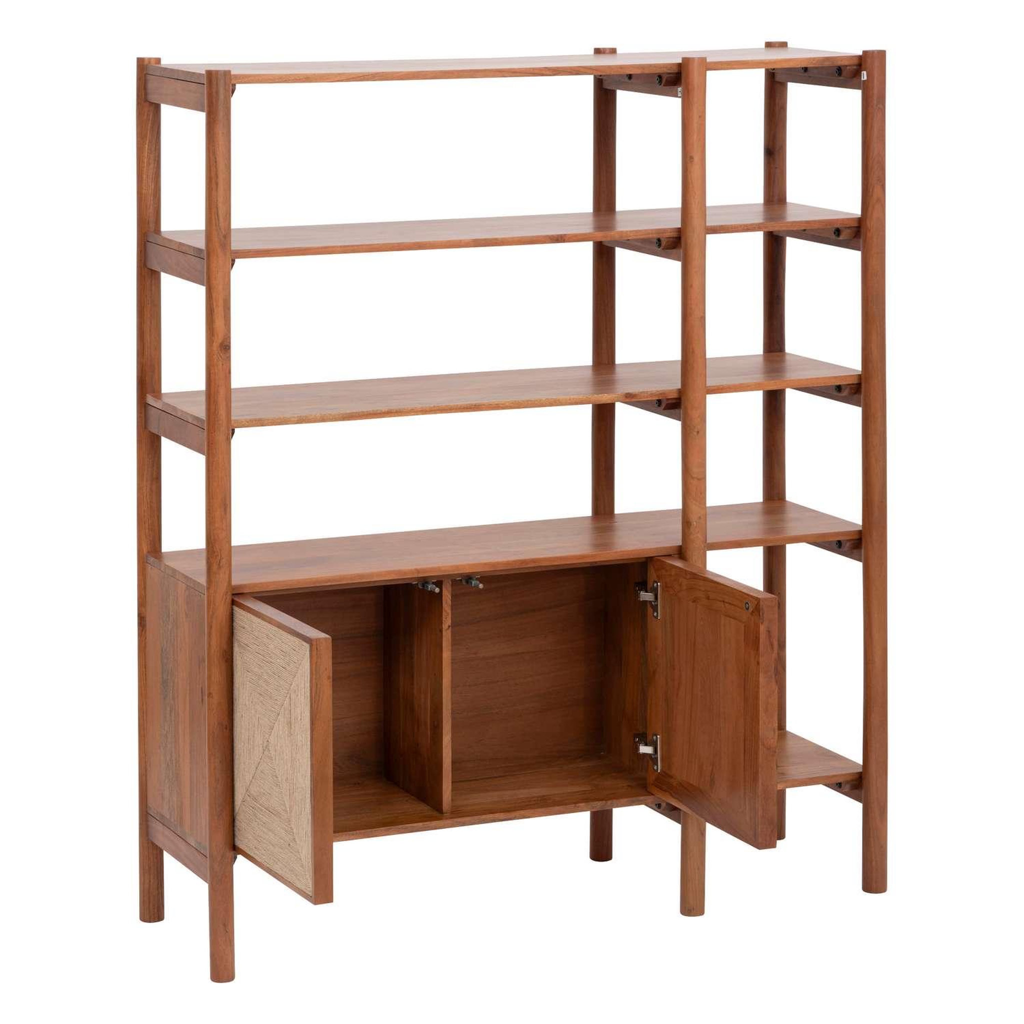 Voir la diapositive 3 : ATMOSPHERA Bibliothèque 2 portes en bois APALA - Marron