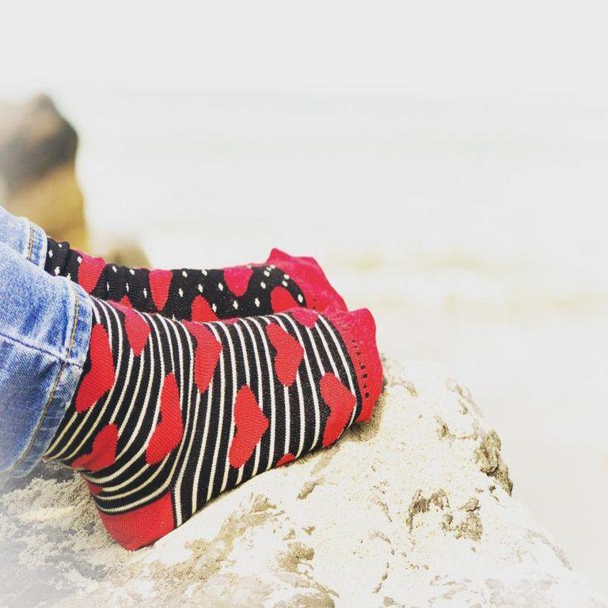 Voir la diapositive 2 : PIRIN HILL Chaussettes coton bio cœurs dépareillés