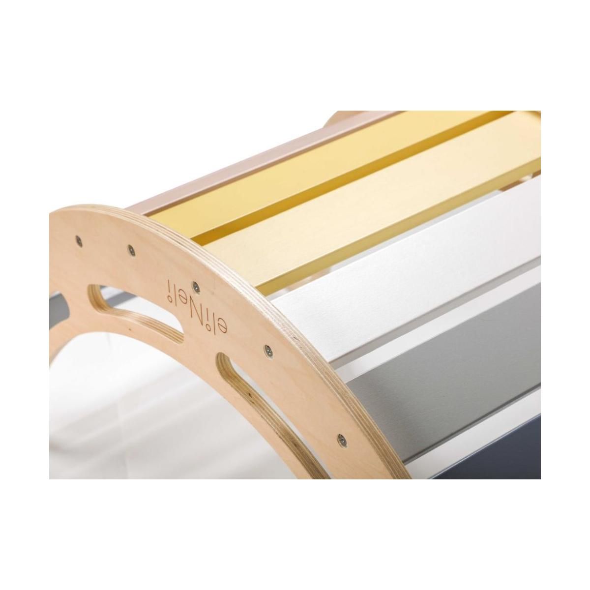 ELINELI Balançoire Montessori bois 100 cm 5en1 pastel