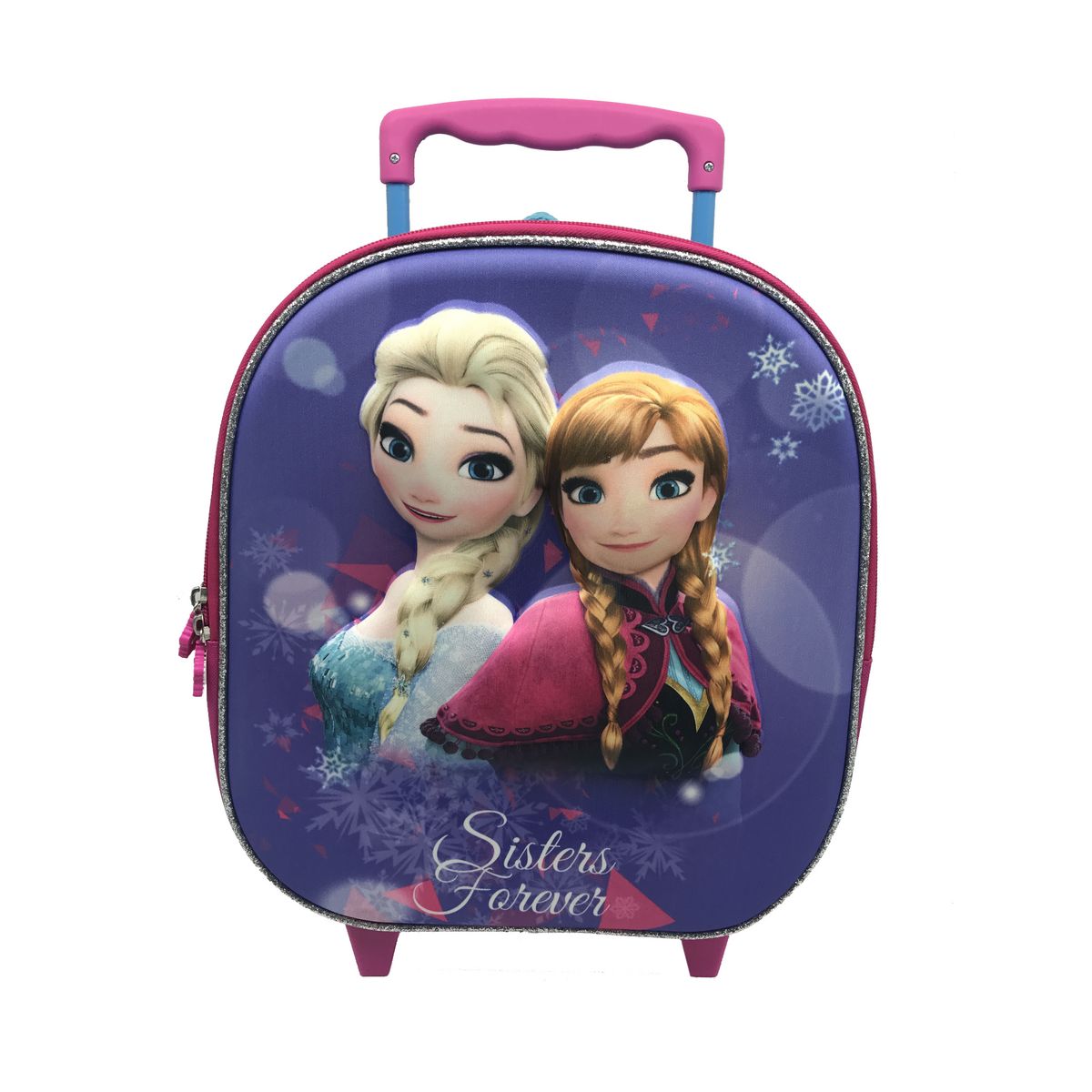  Sac goûter à roulettes 3D 1 compartiment fille Héroines Reine des neiges