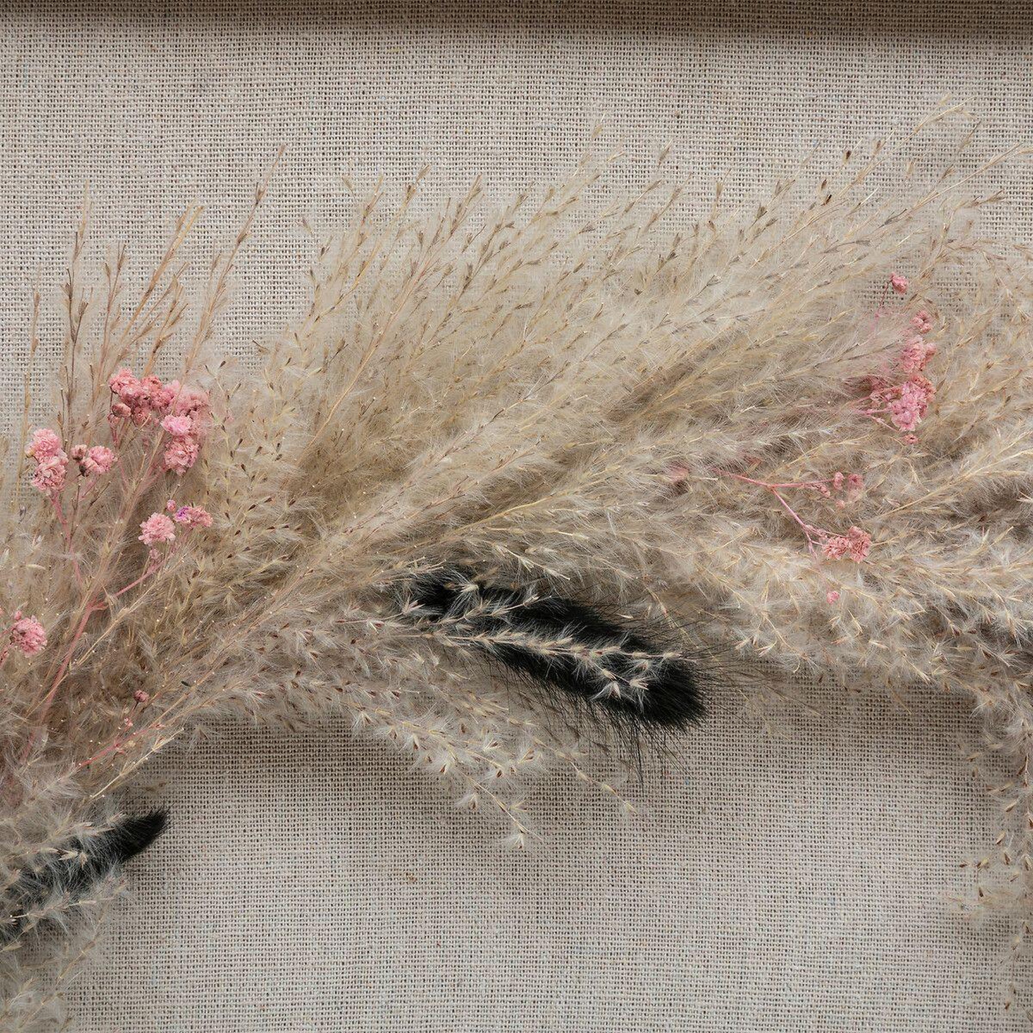 Voir la diapositive 3 : ATMOSPHERA Déco murale fleurs séchées  nia  55cm noir