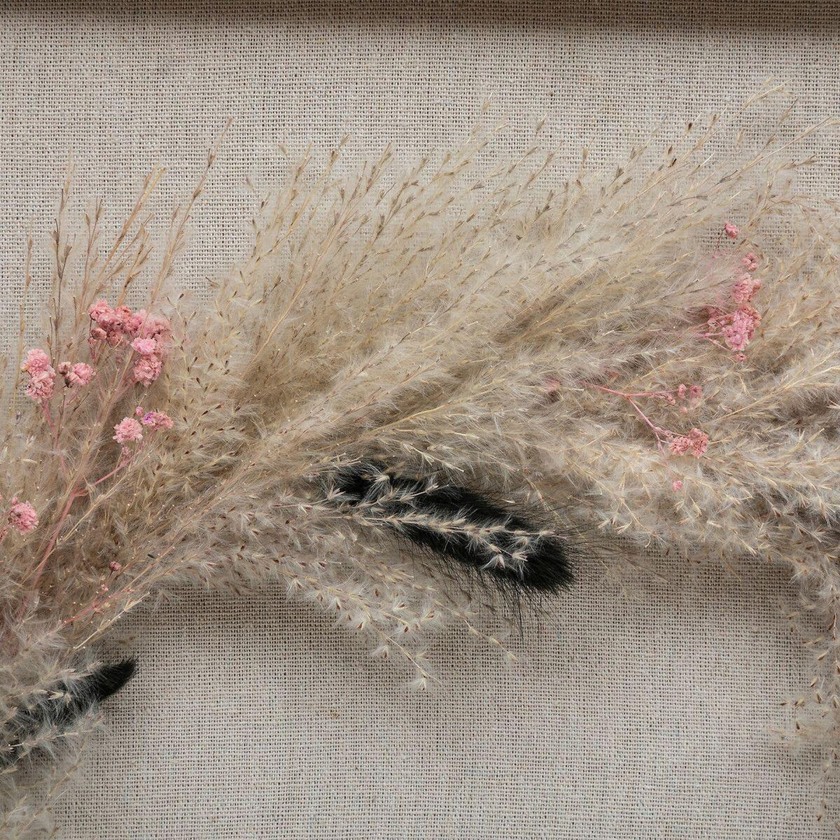 ATMOSPHERA Déco Murale Fleurs Séchées  Nia  55cm Noir