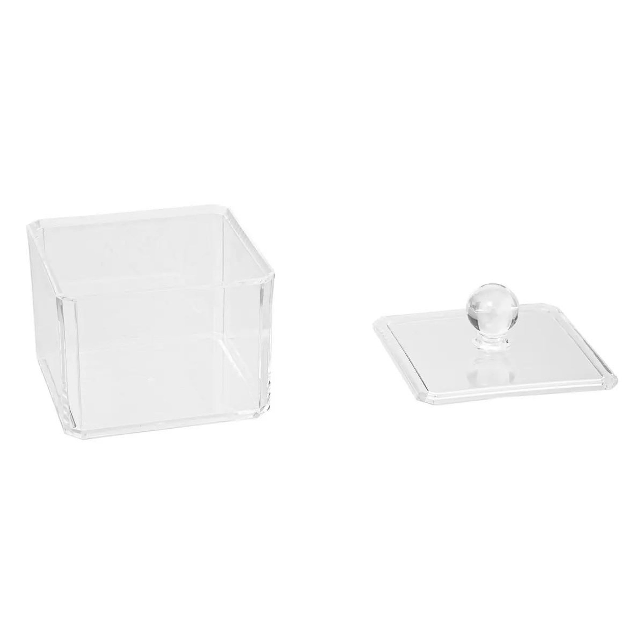 Voir la diapositive 3 : FIVE Boîte à Coton 2 Niveaux  Selena  16cm Transparent