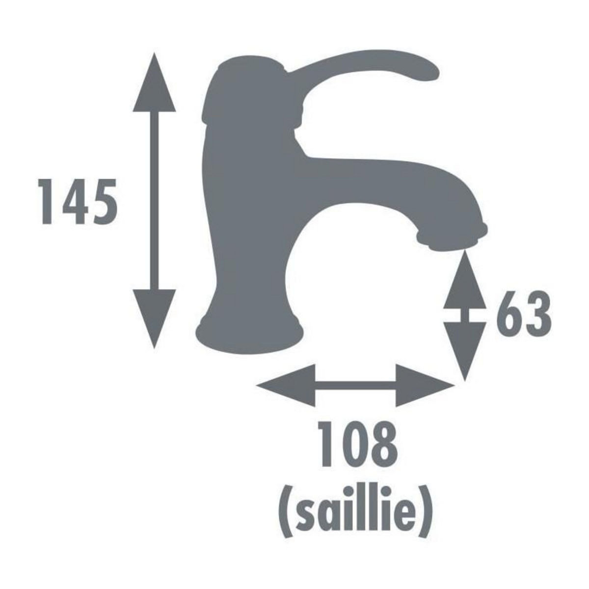 GENERIQUE Mitigeur Lavabo - EDOUARD ROUSSEAU - GLENAN - Chromé
