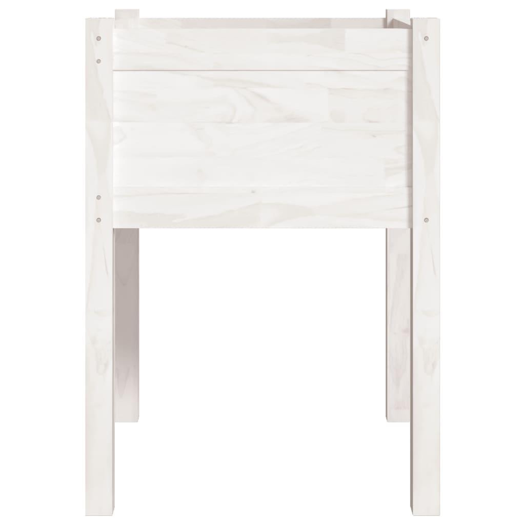 Voir la diapositive 4 : VIDAXL Jardiniere Blanc 50x50x70 cm Bois de pin massif