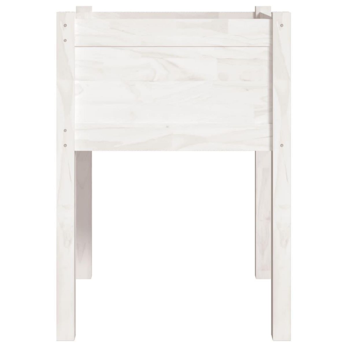 VIDAXL Jardiniere Blanc 50x50x70 cm Bois de pin massif