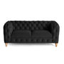 Voir la diapositive 1 : LISA DESIGN Walter - canapé 3 places chesterfield en velours - pieds bois