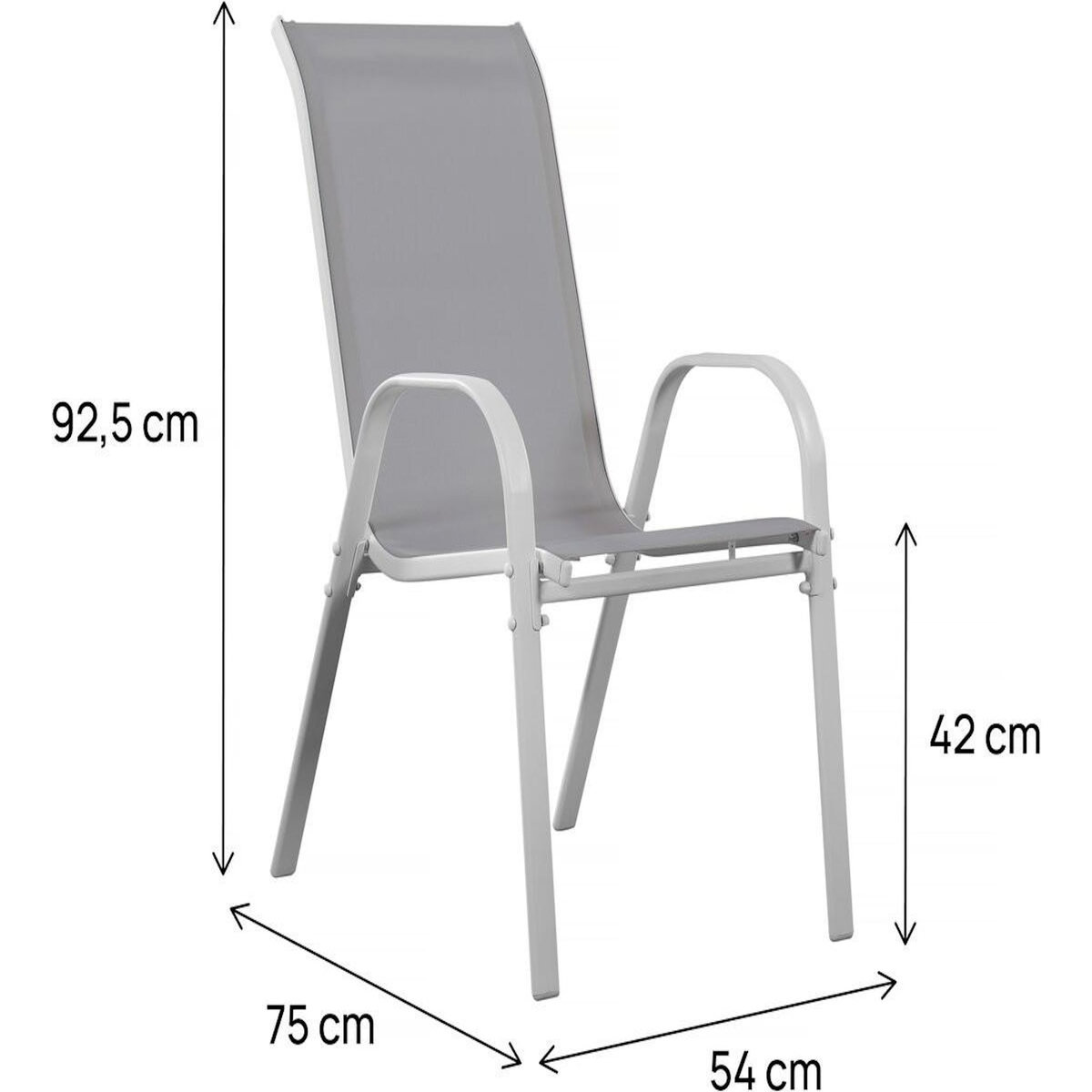 Habitat et Jardin Fauteuil jardin Textilène  Cordoba  - Phoenix - Ecru - Lot de 2