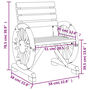 Voir la diapositive 6 : VIDAXL Chaises de jardin lot de 2 58x58x78,5 cm bois de sapin massif