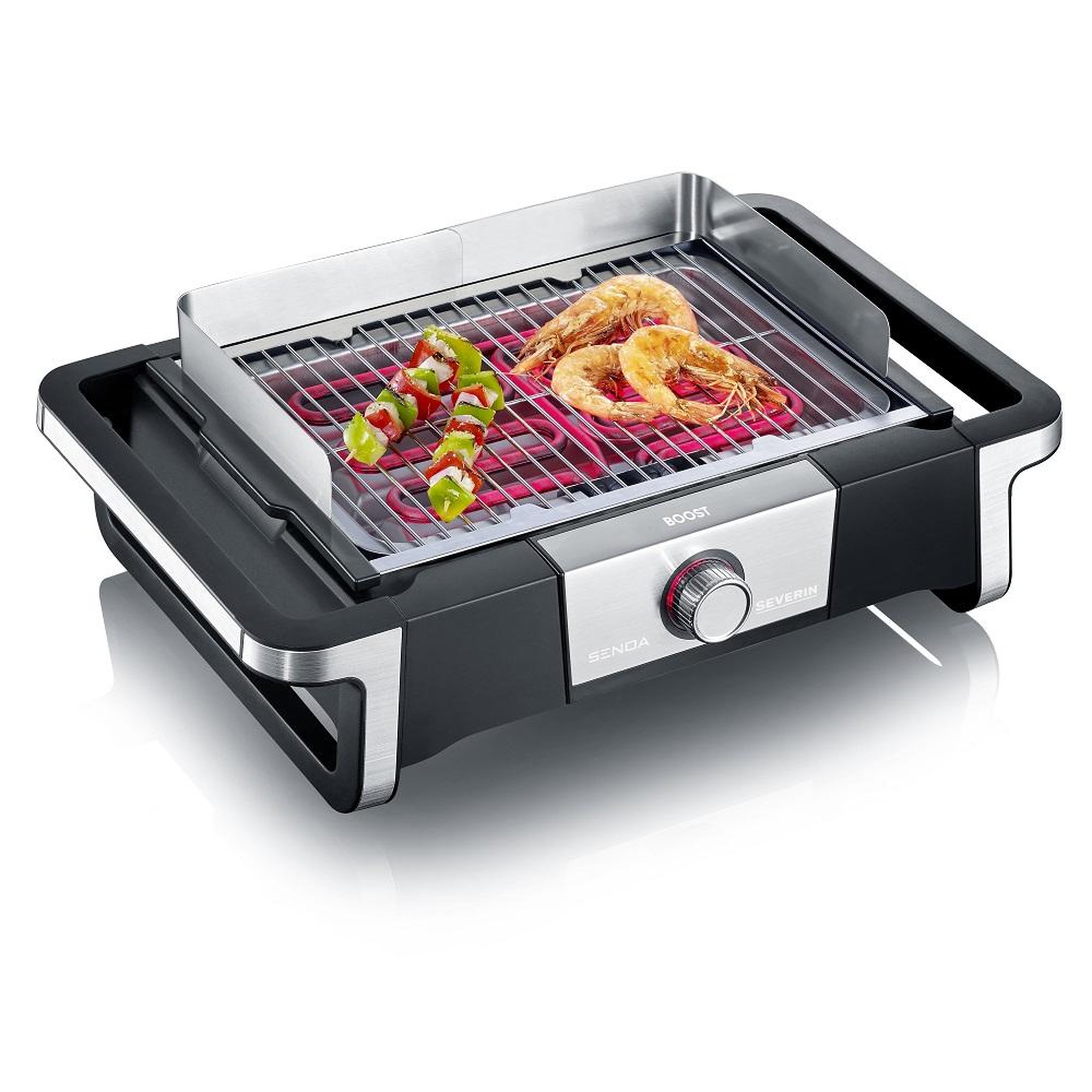 Voir la diapositive 2 : SEVERIN Barbecue électrique posable 3000w - PG8113
