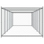 Voir la diapositive 5 : VIDAXL Cage pour chien avec porte gris 12x2x1,5 m acier galvanise