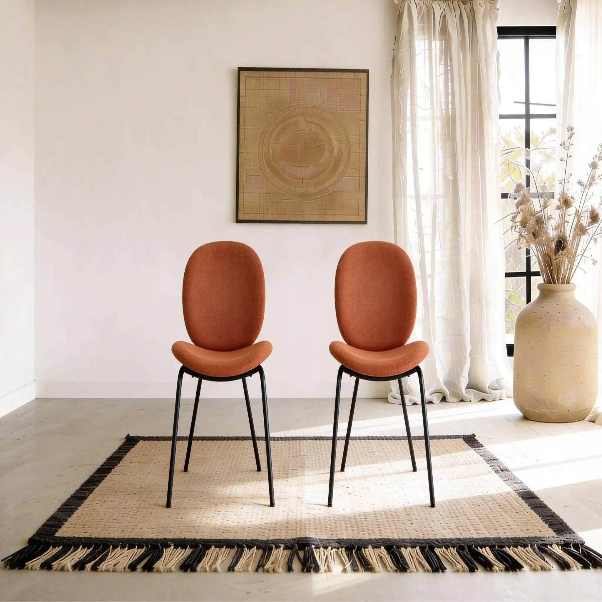 Voir la diapositive 2 : CASANOVA PARIS Line - lot de 2 chaises pieds en métal noir
