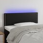 Voir la diapositive 1 : VIDAXL Tete de lit a LED Noir 80x5x78/88 cm Similicuir
