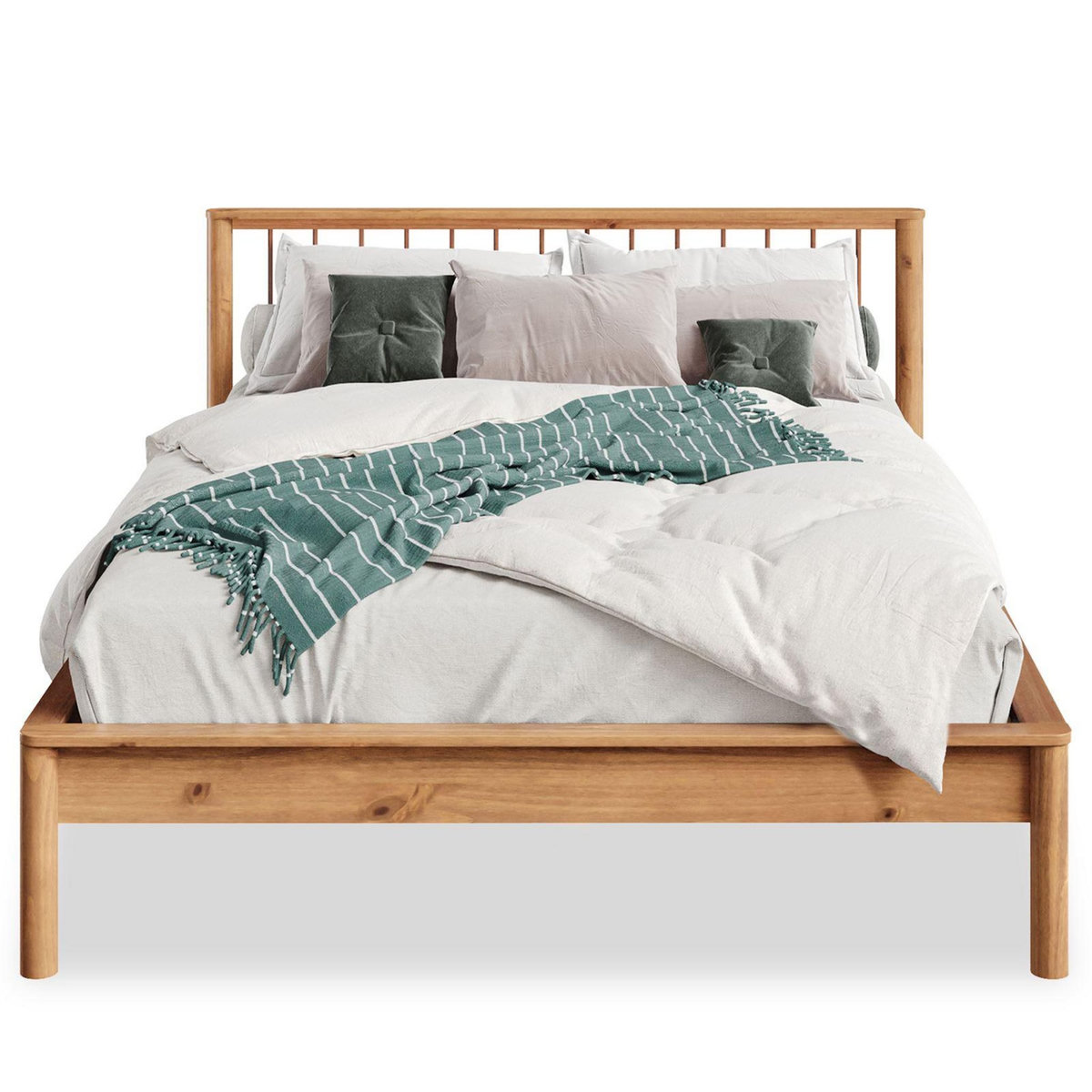 IDIMEX Lit 140 x 200 avec sommier APOANA en bois massif