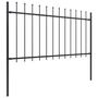 Voir la diapositive 2 : VIDAXL Cloture de jardin avec dessus en lance Acier 1,7 x 1 m Noir