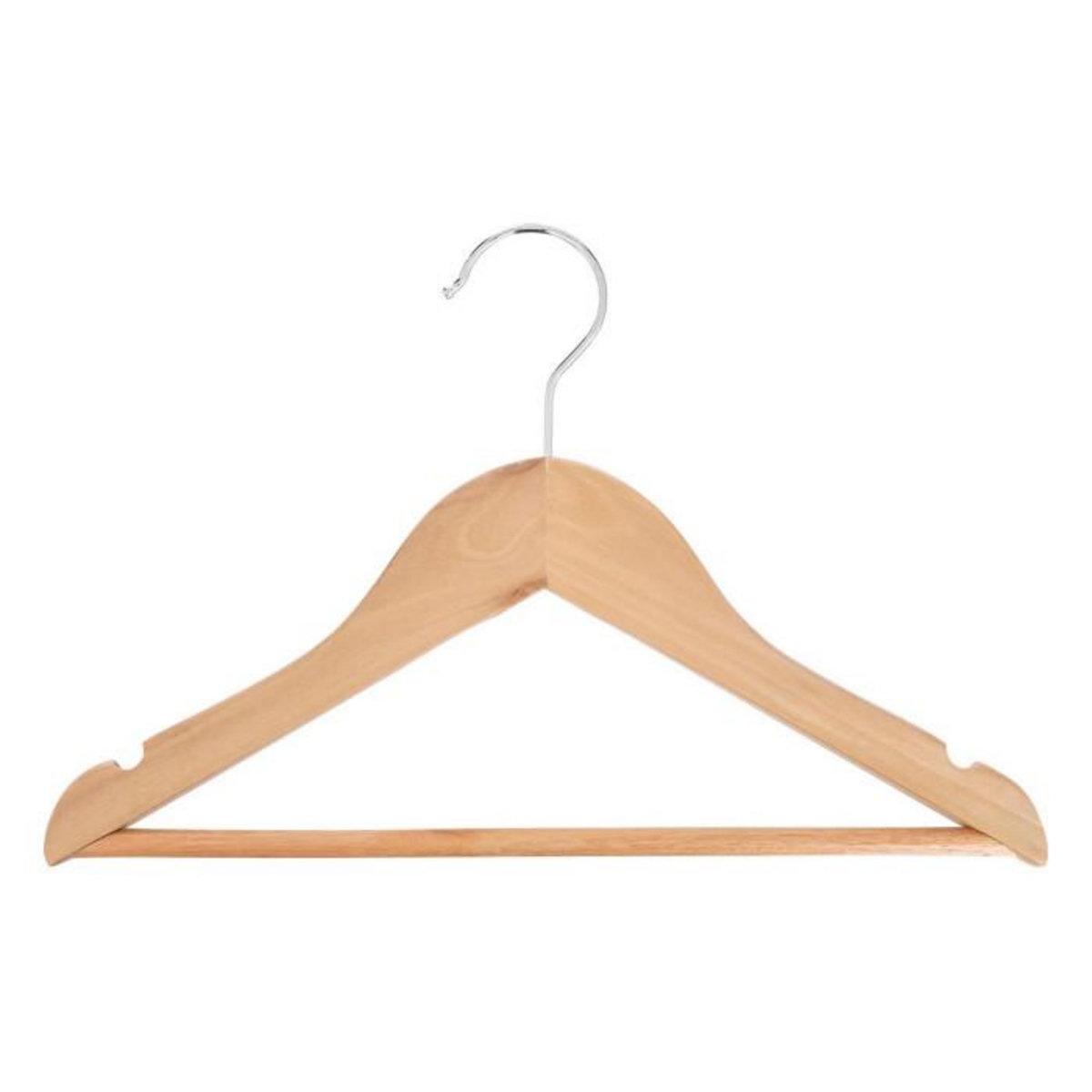 Atmosphera Kids Lot de 4 Cintres Enfant  Bois  30cm Naturel