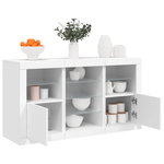 VIDAXL Buffet avec lumieres LED blanc 123x37x67 cm