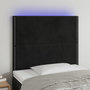 Voir la diapositive 1 : VIDAXL Tete de lit a LED Noir 90x5x118/128 cm Velours