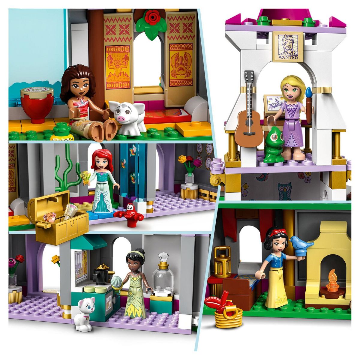 LEGO Disney Princess 43205 Aventures Épiques dans le Château, Jouet de Construction