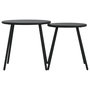 Voir la diapositive 4 : VIDAXL Tables basses de jardin 2pcs rondes noir acier enduit de poudre