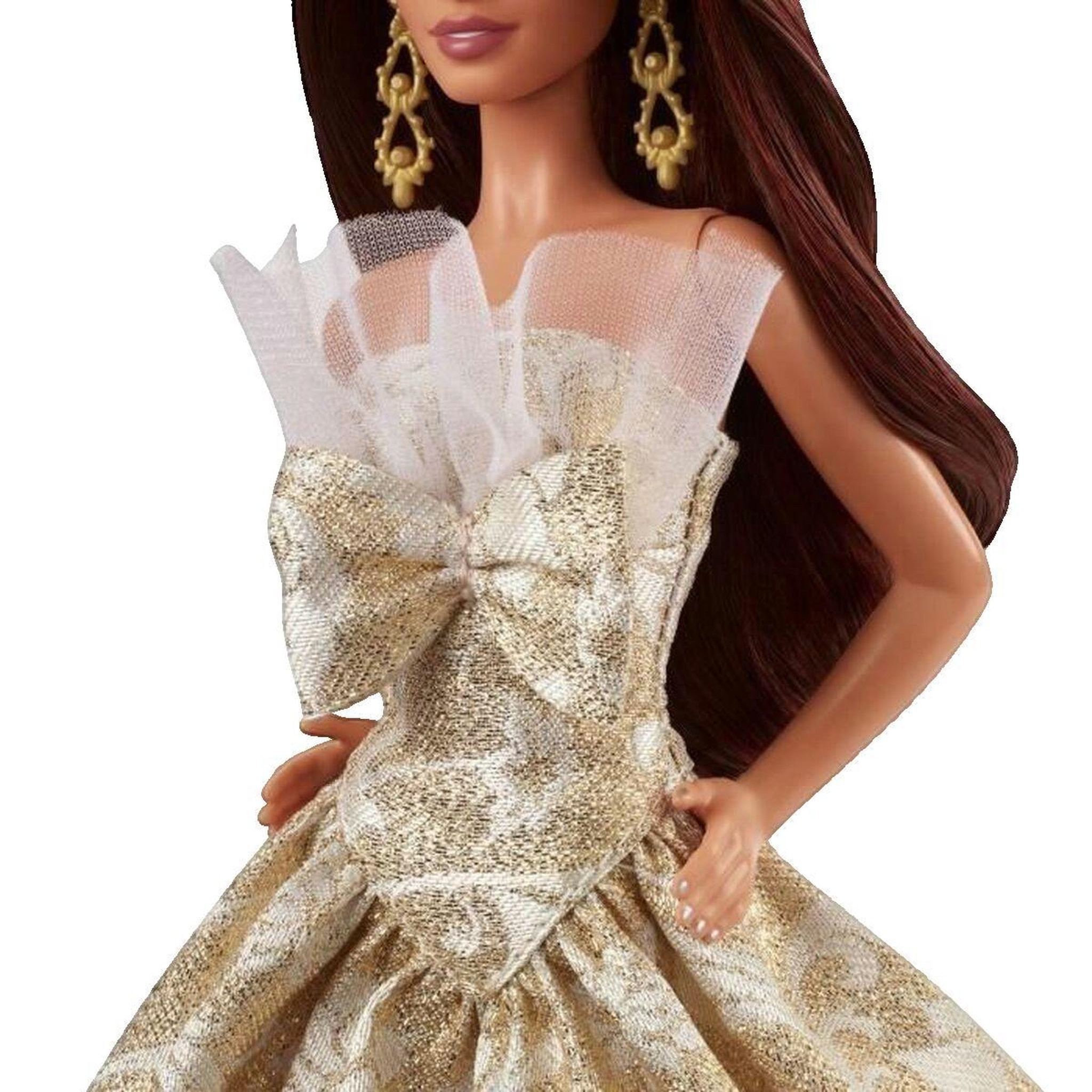 Voir la diapositive 2 : BARBIE Poupée Barbie Joyeux Noël 2025 brun