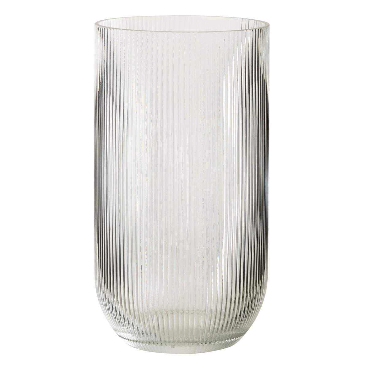 Paris Prix Vase Design en Verre  Ligné  30cm Transparent