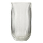 Paris Prix Vase Design en Verre  Ligné  30cm Transparent