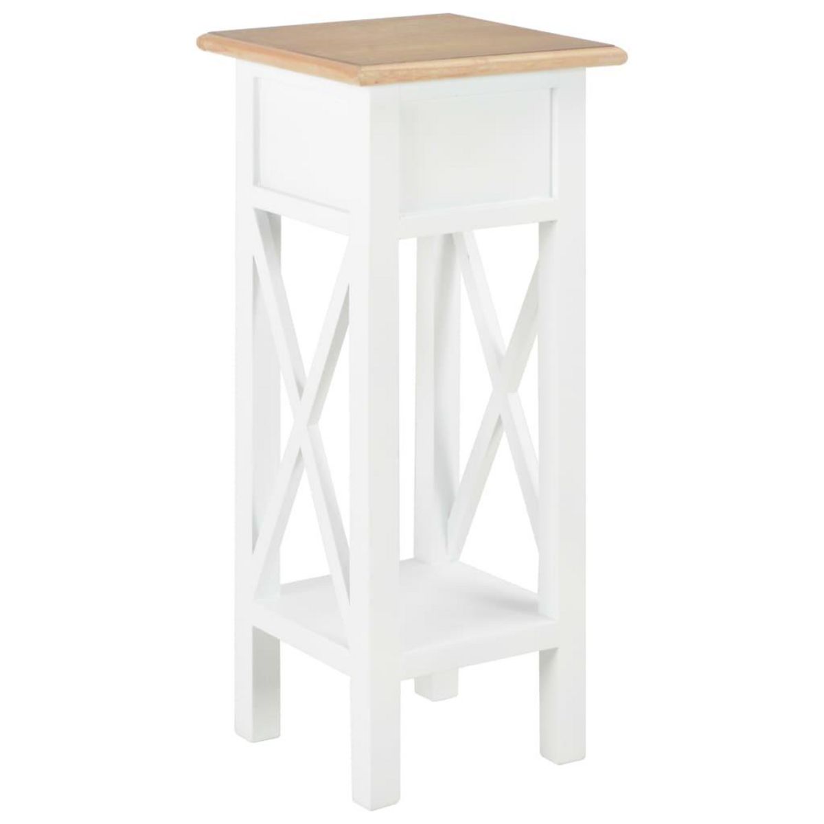 VIDAXL Table d'appoint Blanc 27 x 27 x 65,5 cm Bois