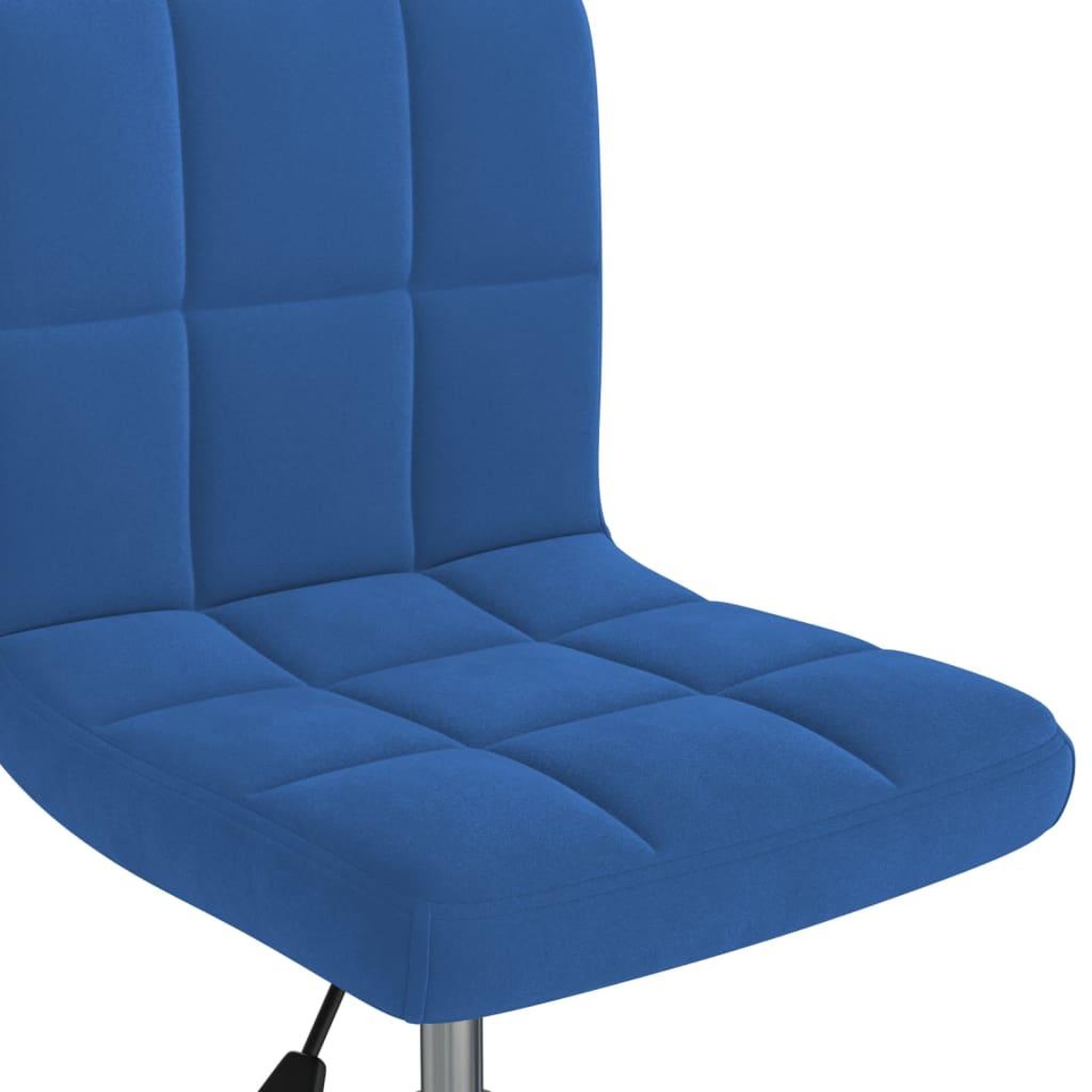 Voir la diapositive 4 : VIDAXL Chaise pivotante de salle a manger Bleu Velours