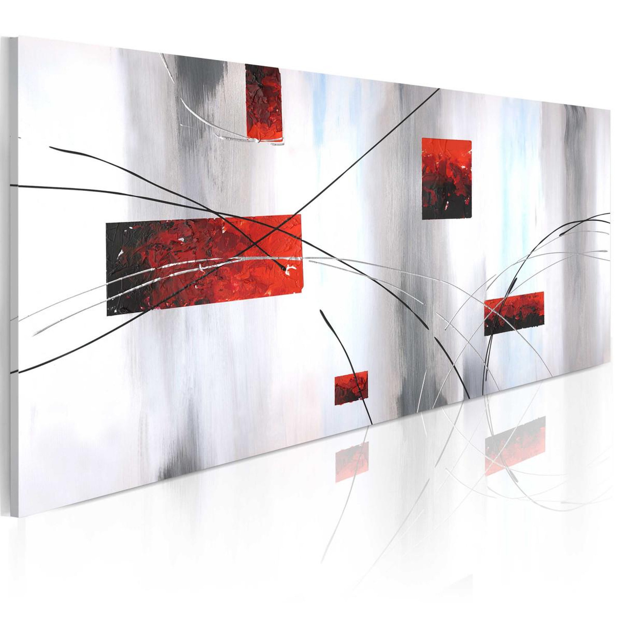 Voir la diapositive 1 : Paris Prix Tableau Peint à la Main  Manifestation Géométrique  40x100cm