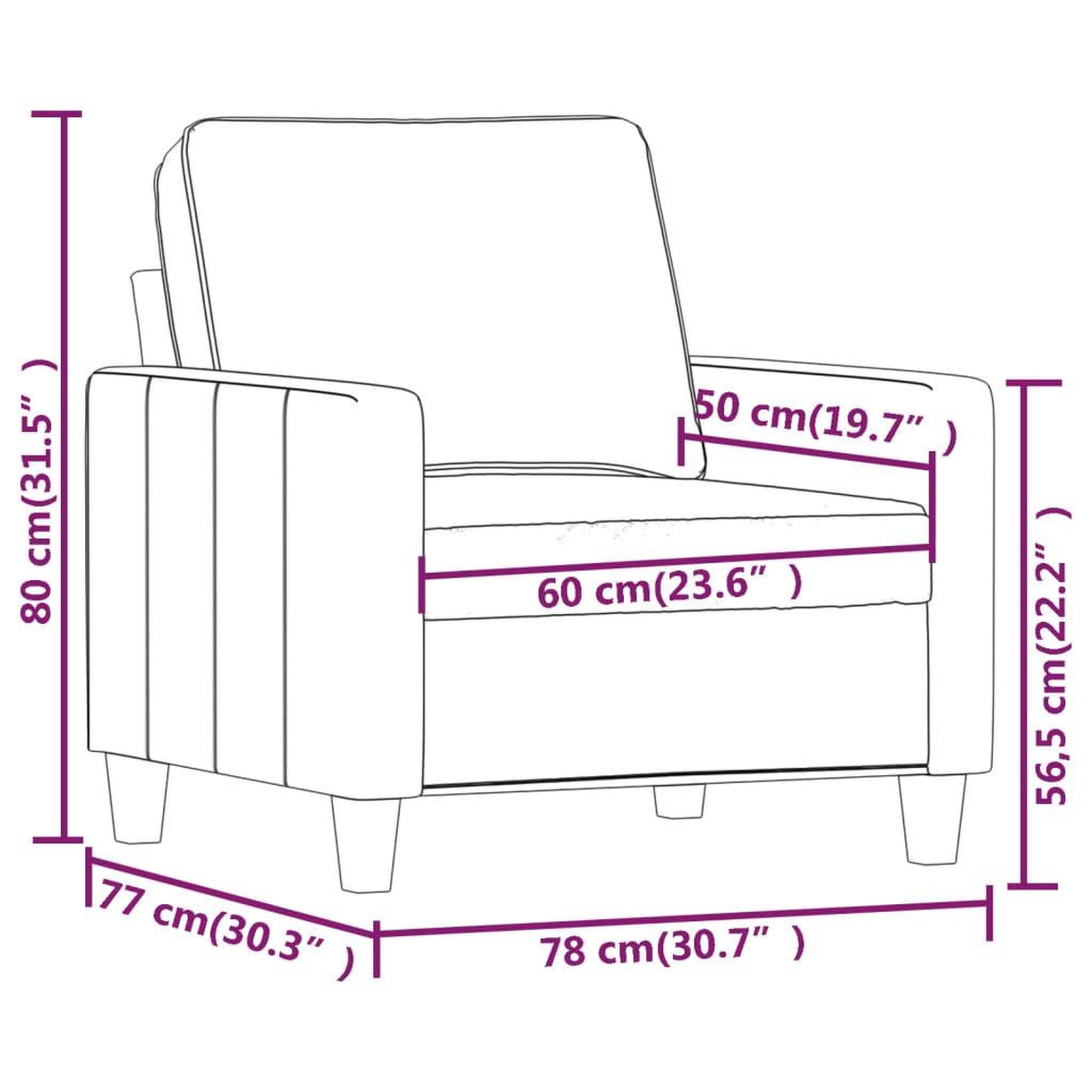 Voir la diapositive 6 : VIDAXL Fauteuil Noir 60 cm Tissu