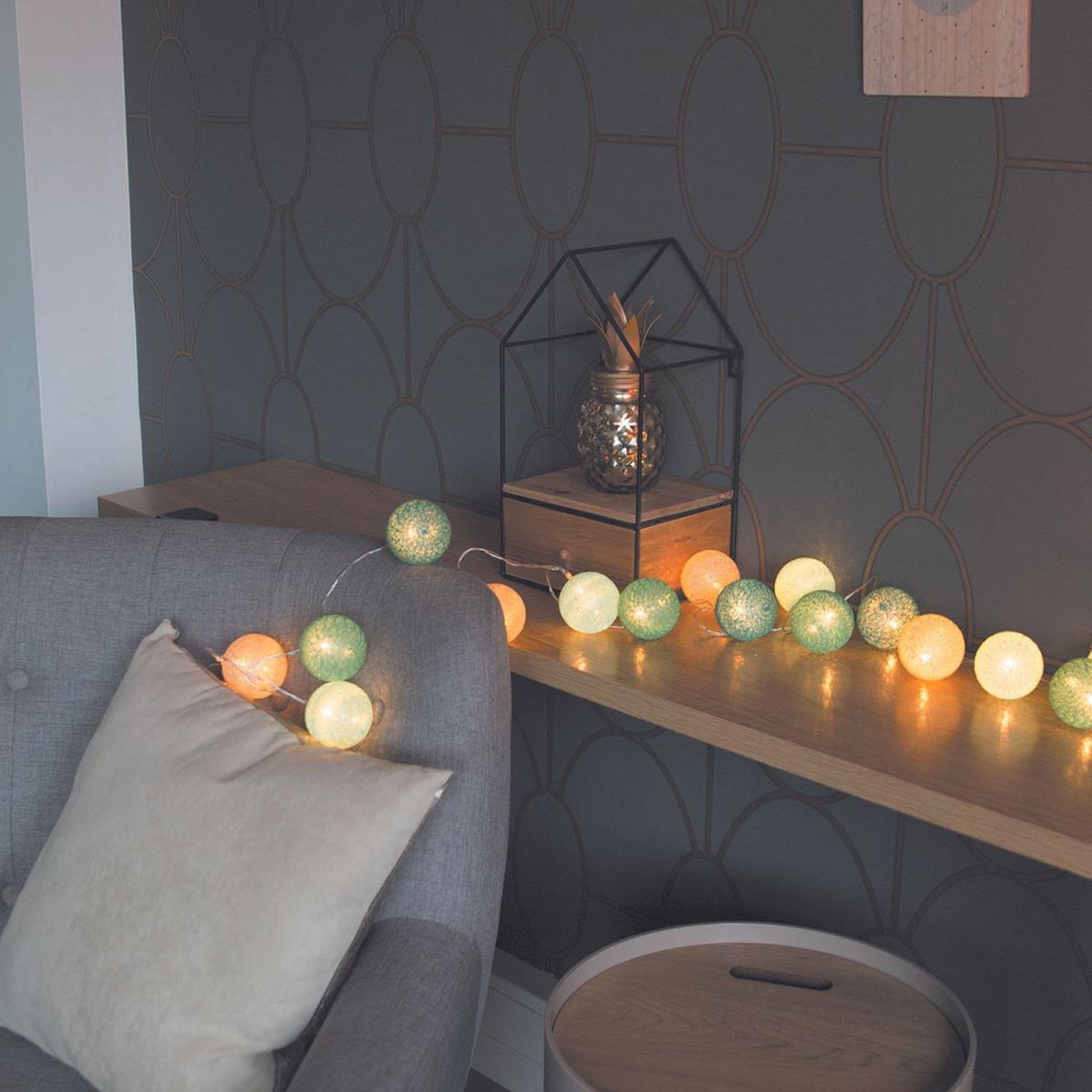 Voir la diapositive 4 : The Home Deco Factory Guirlande lumineuse à led  yucatan  345cm bleu