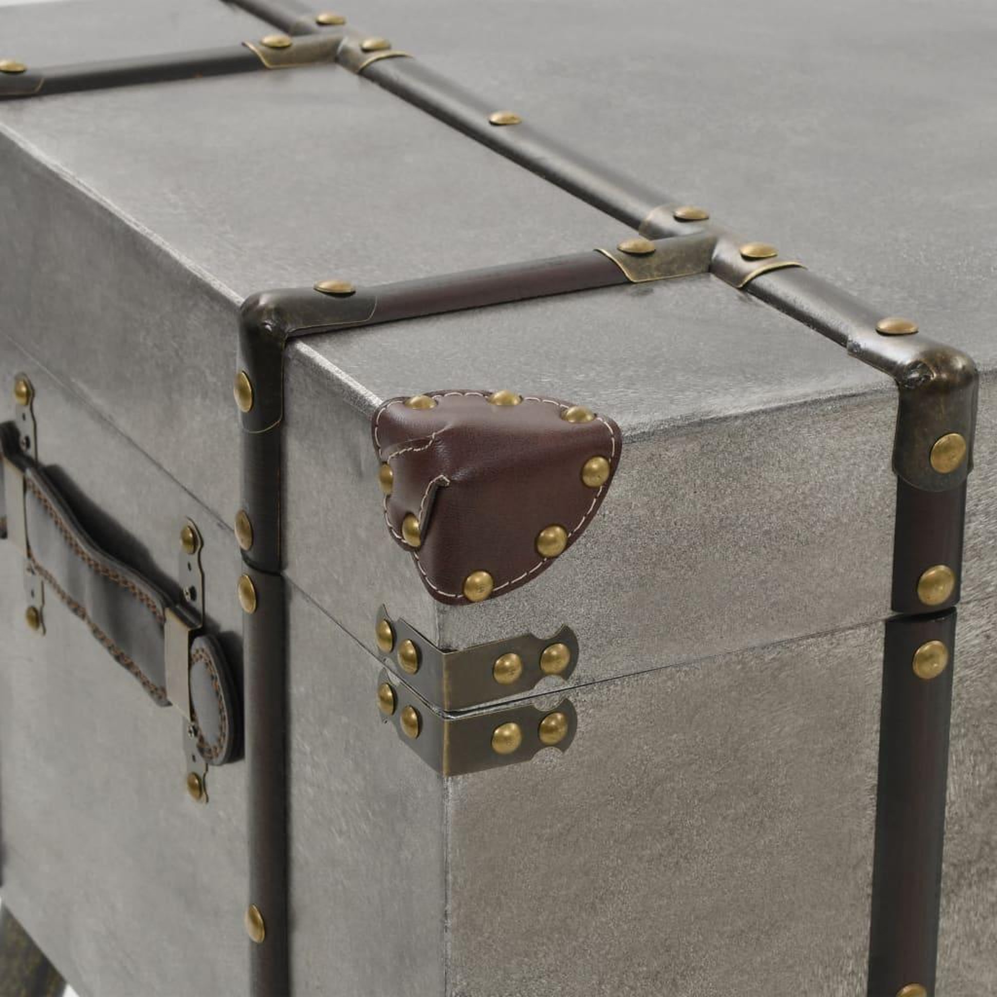 Voir la diapositive 4 : VIDAXL Table basse mdf et aluminium 102x51x47,5 cm