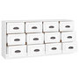 Voir la diapositive 5 : VIDAXL Buffets 2 pcs blanc bois d ingénierie