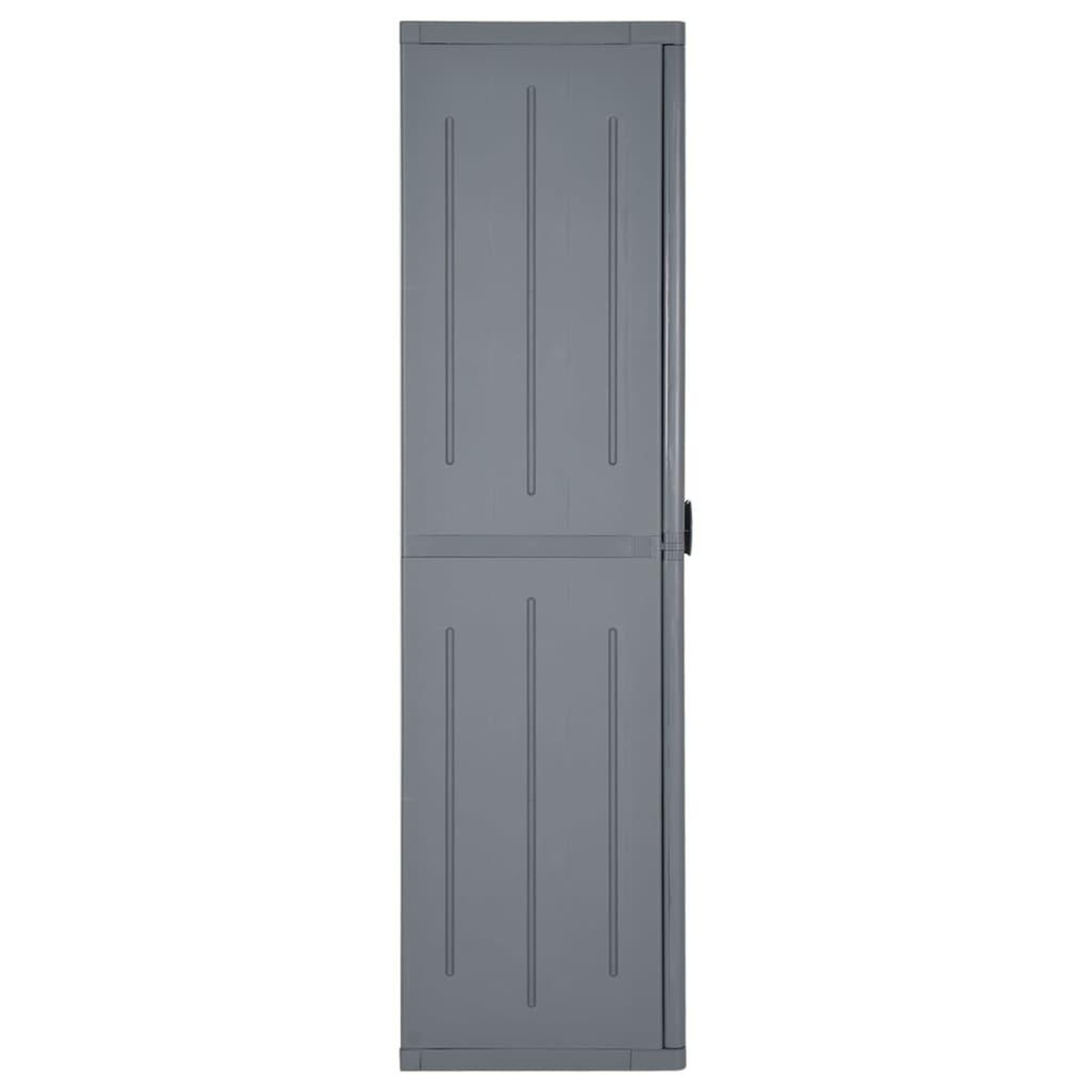 Voir la diapositive 3 : VIDAXL Armoire de rangement de jardin gris 65x45x172 cm PP rotin