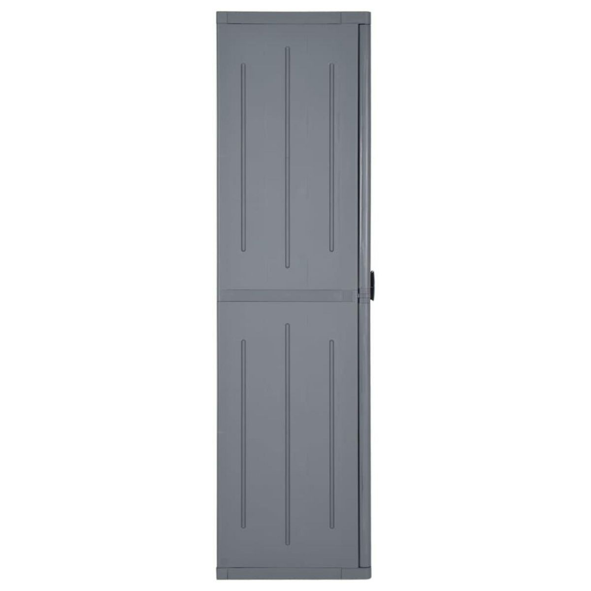 VIDAXL Armoire de rangement de jardin gris 65x45x172 cm PP rotin